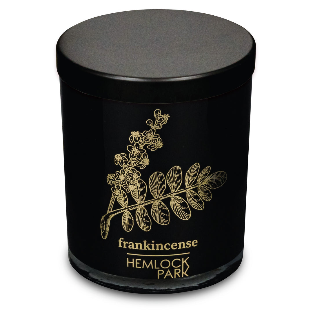 Frankincense | Black & Gold Wood Wick Candle