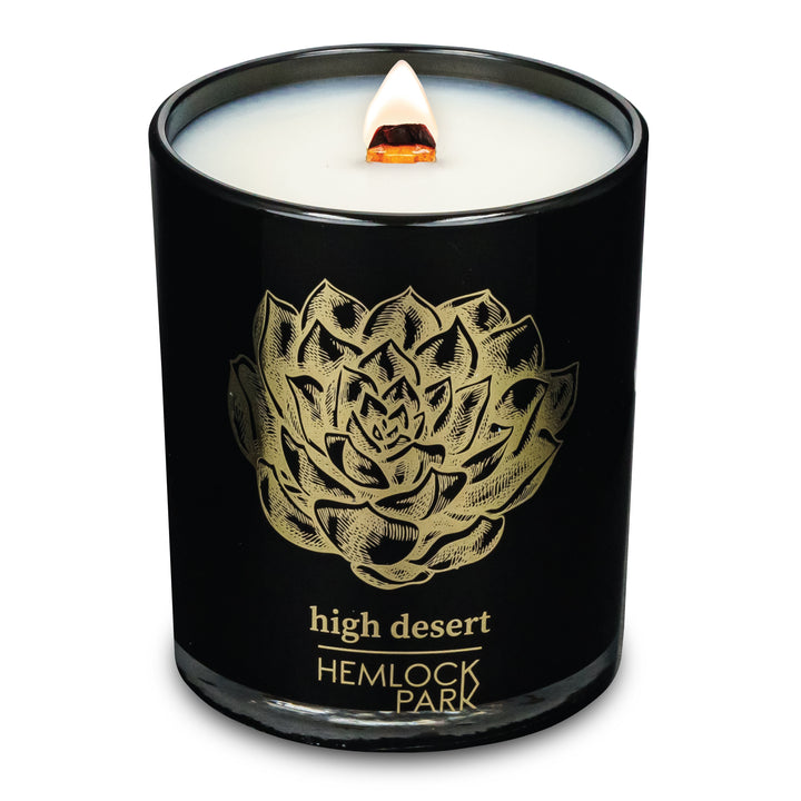 High Desert | Black & Gold Wood Wick Candle