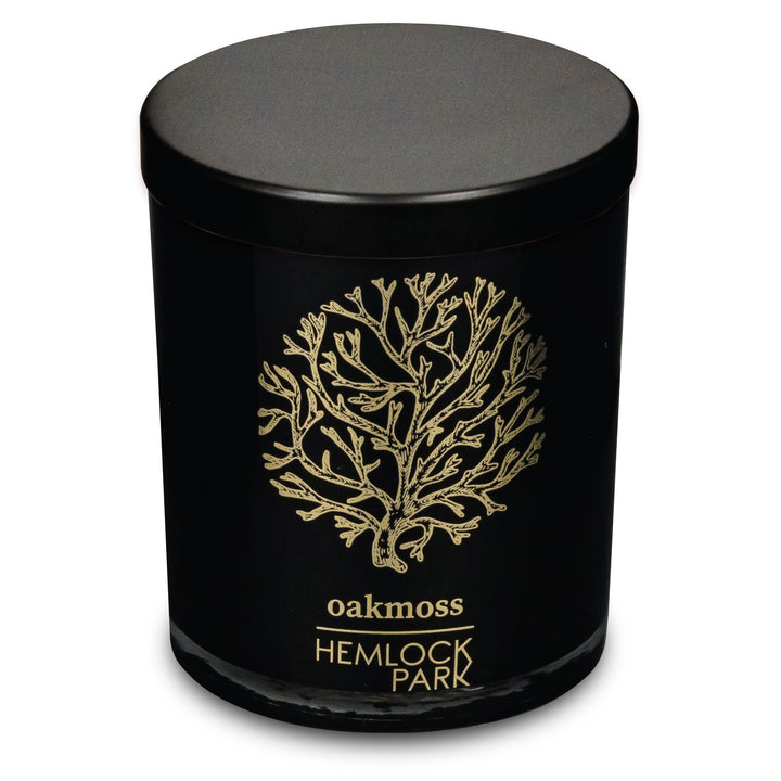 Oakmoss | Black & Gold Wood Wick Candle