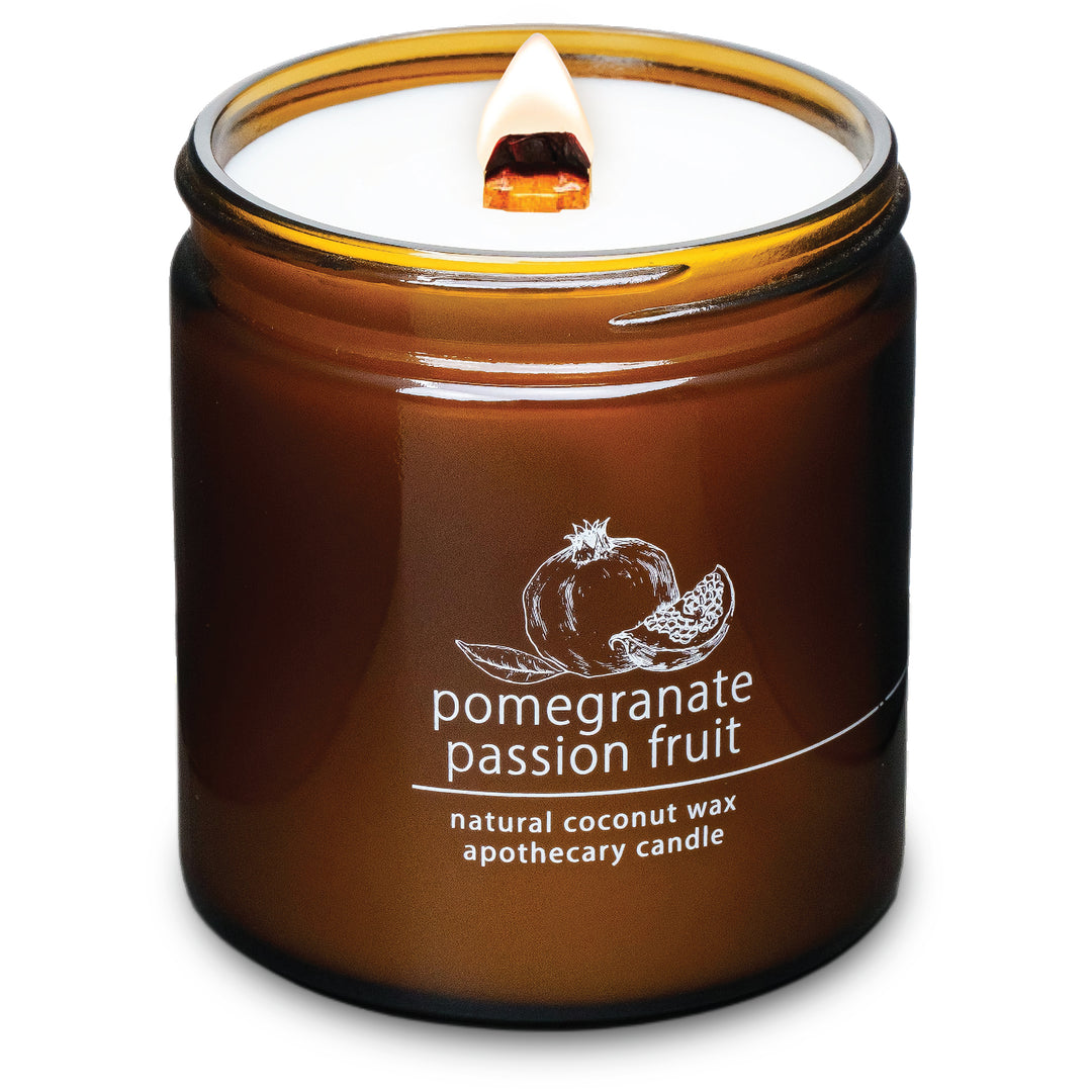 Pomegranate Passion Fruit | Wood Wick Candle with Natural Coconut Wax