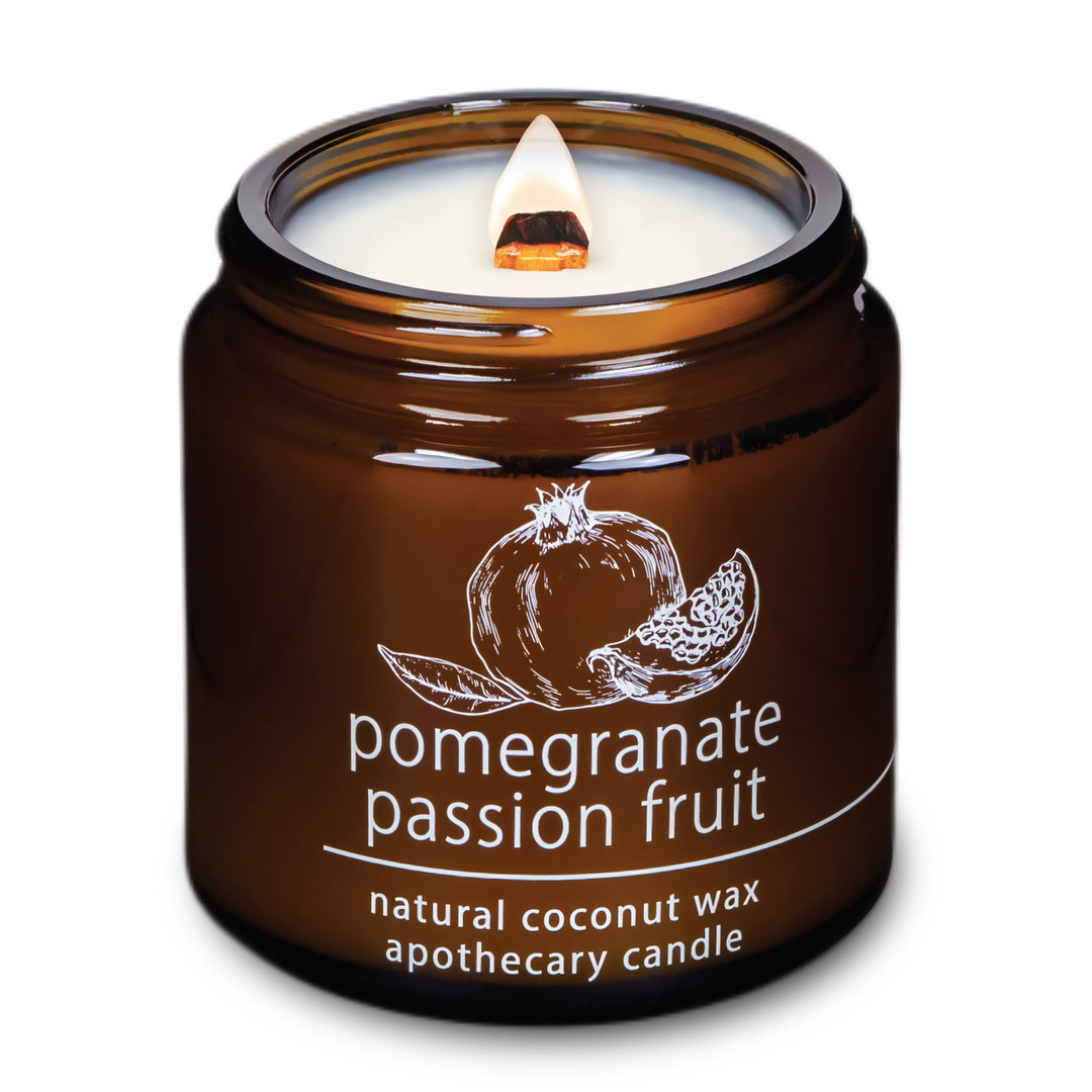 Pomegranate Passion Fruit | Wood Wick Candle with Natural Coconut Wax