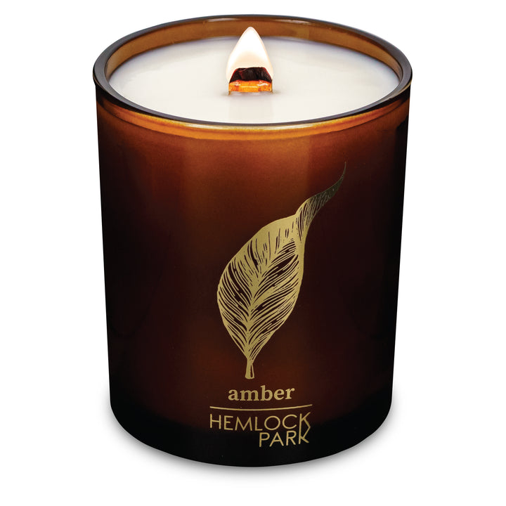 Amber | Amber & Gold Wood Wick Candle