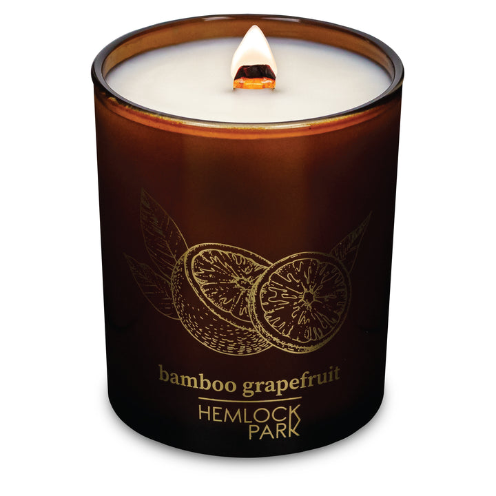 Bamboo Grapefruit | Amber & Gold Wood Wick Candle