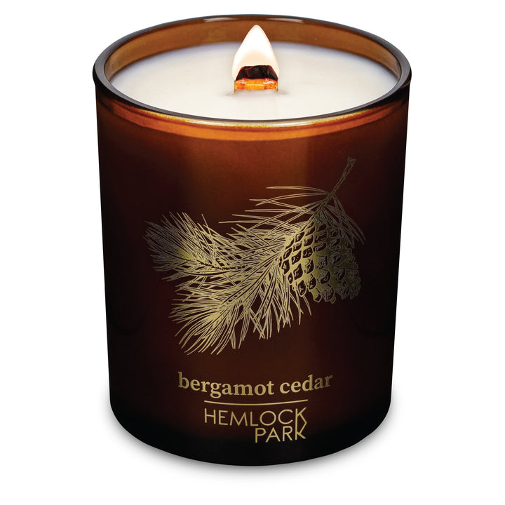 Bergamot Cedar | Amber & Gold Wood Wick Candle