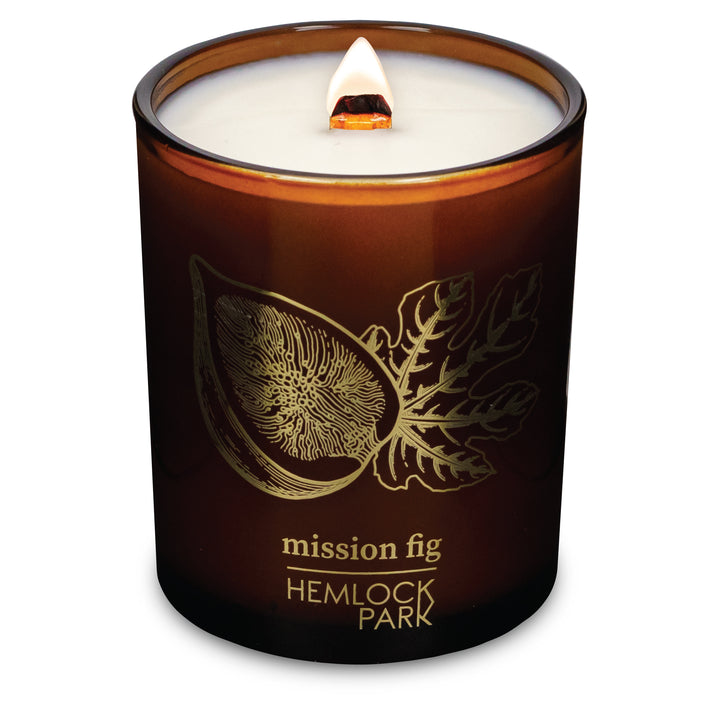 Mission Fig | Amber & Gold Wood Wick Candle