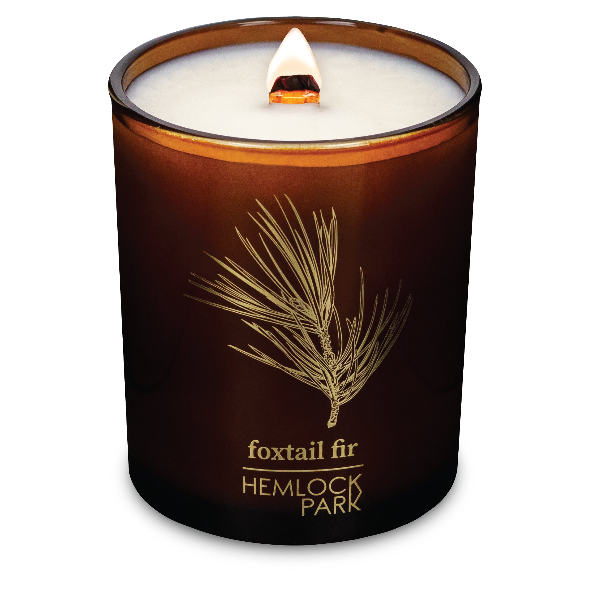 Foxtail Fir wood wick candle plant-based coconut wax Hemlock Park 7.2 oz