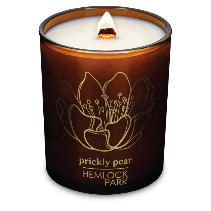 Prickly Pear | Amber & Gold Wood Wick Candle