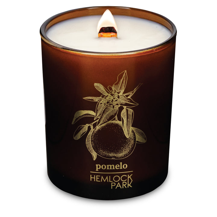 Pomelo Citrus | Amber & Gold Wood Wick Candle