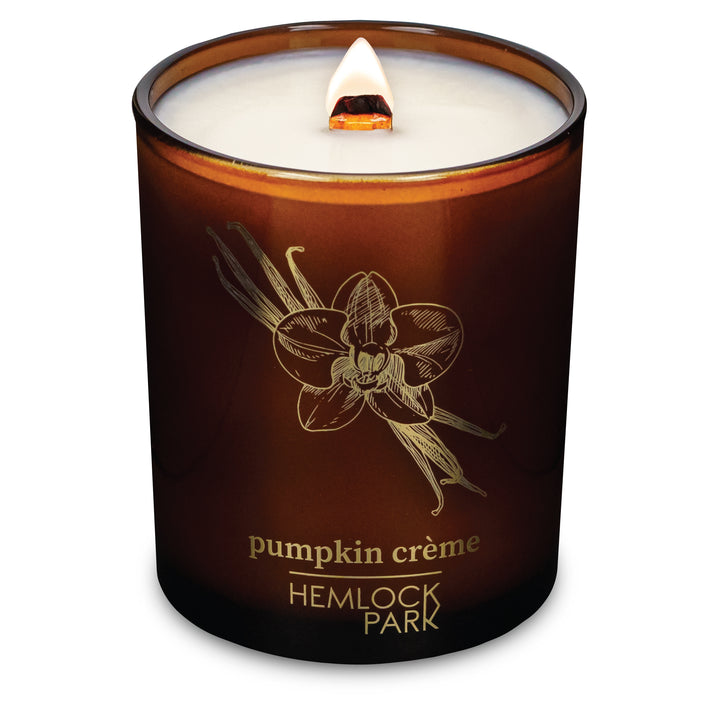 Pumpkin Crème | Amber & Gold Wood Wick Candle