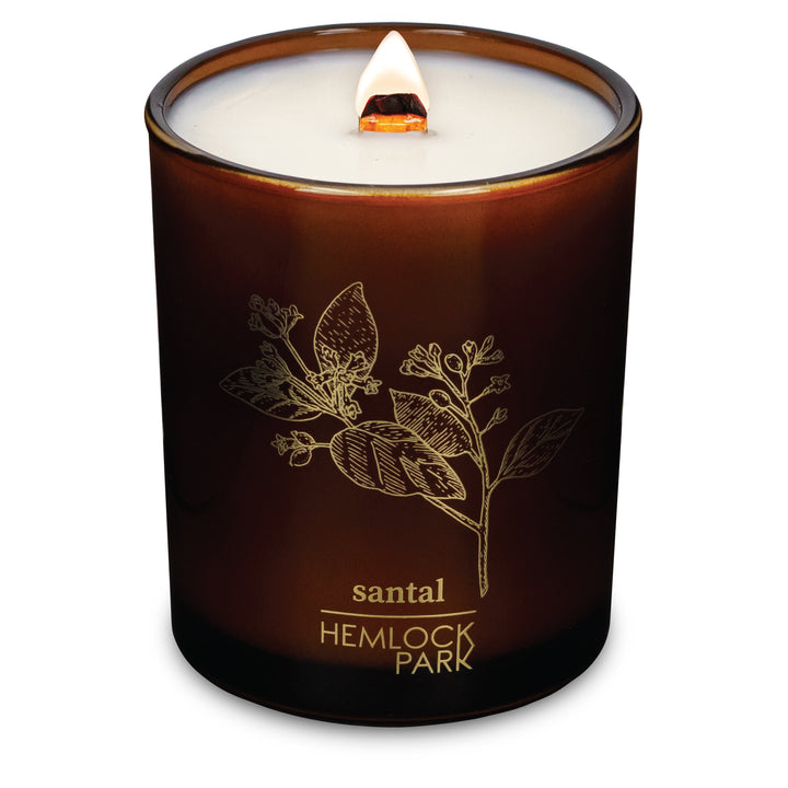 Santal | Amber & Gold Wood Wick Candle