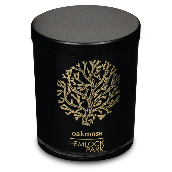 Oakmoss | Black & Gold Wood Wick Candle