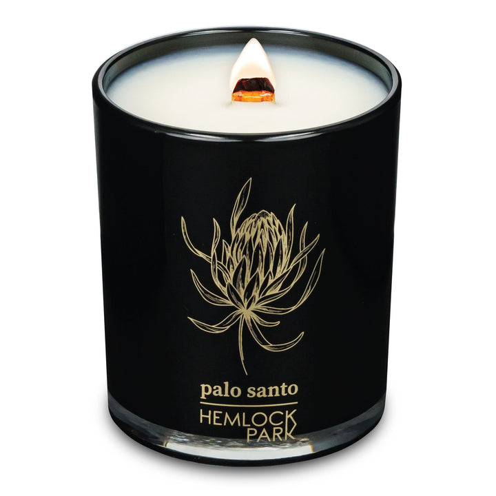 Palo Santo | Black & Gold Wood Wick Candle