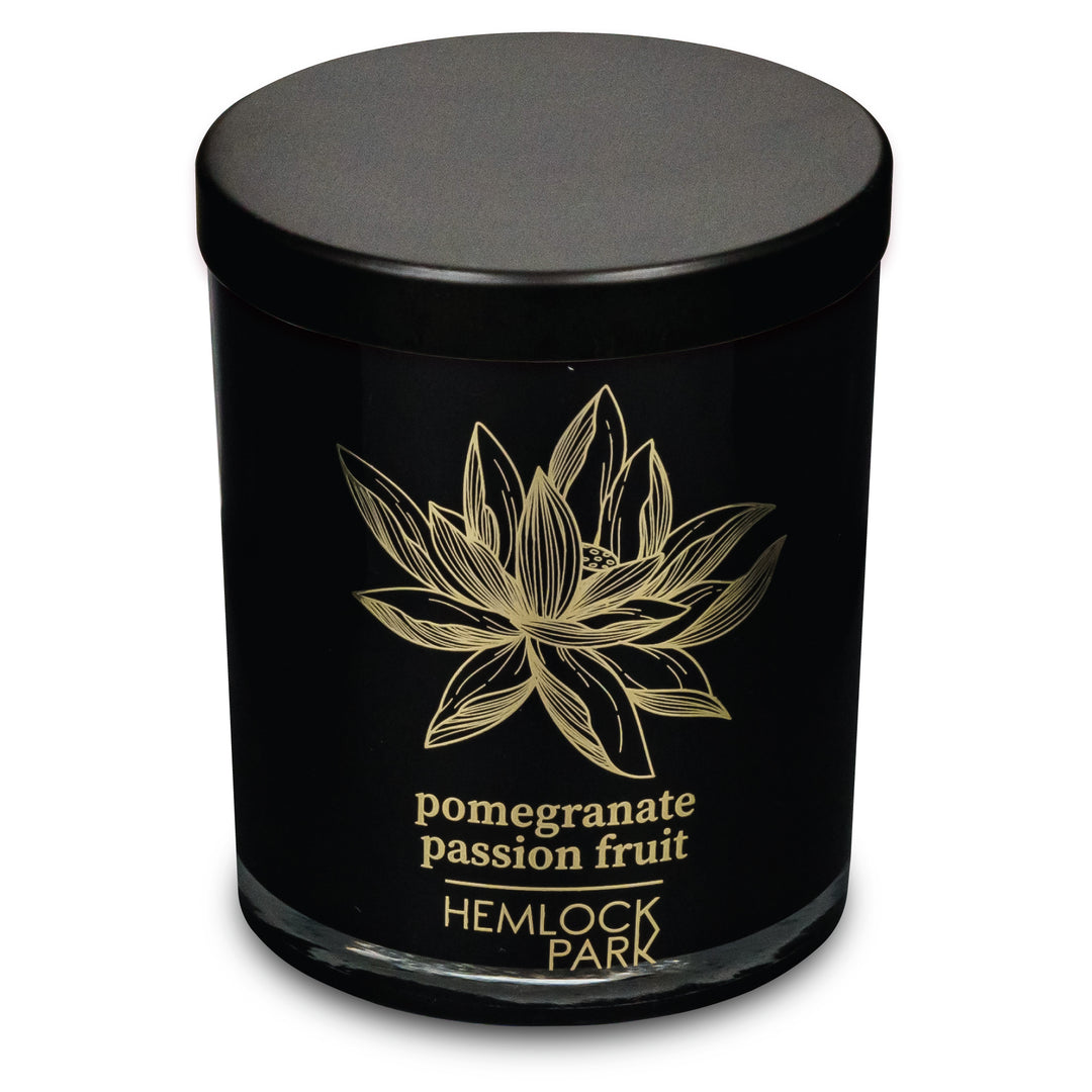 Pomegranate Passion Fruit | Black & Gold Wood Wick Candle