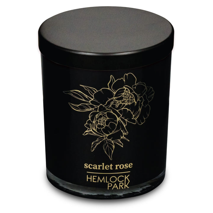 Scarlet Rose | Black & Gold Wood Wick Candle