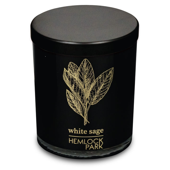 White Sage | Black & Gold Wood Wick Candle
