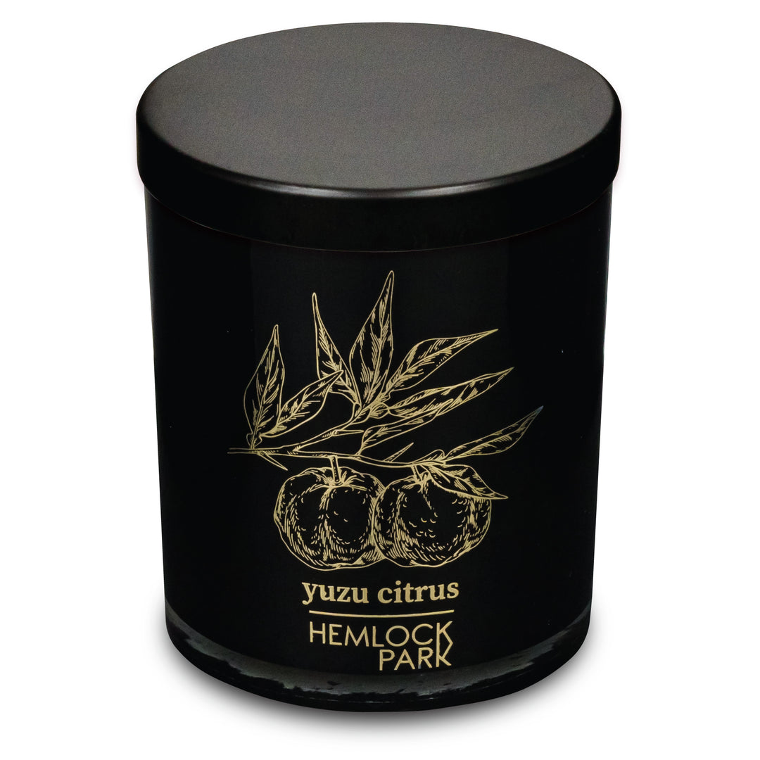 Yuzu Citrus | Black & Gold Wood Wick Candle