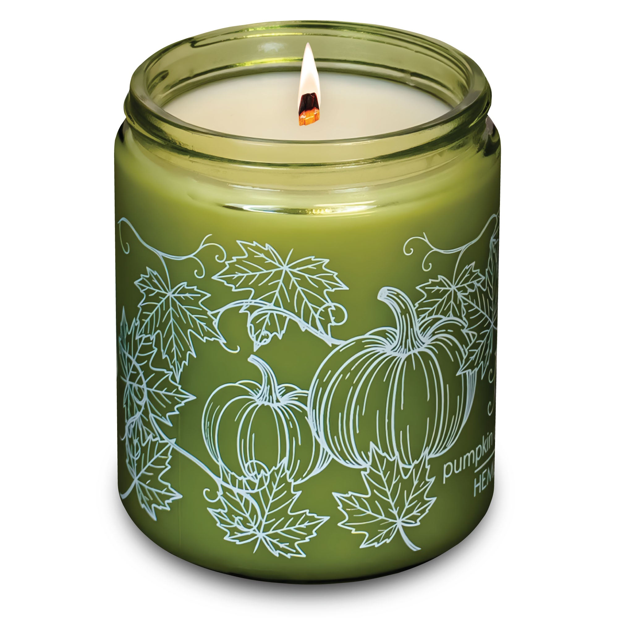 Pumpkin Creme wood wick candle plant-based coconut wax Hemlock Park 8 oz