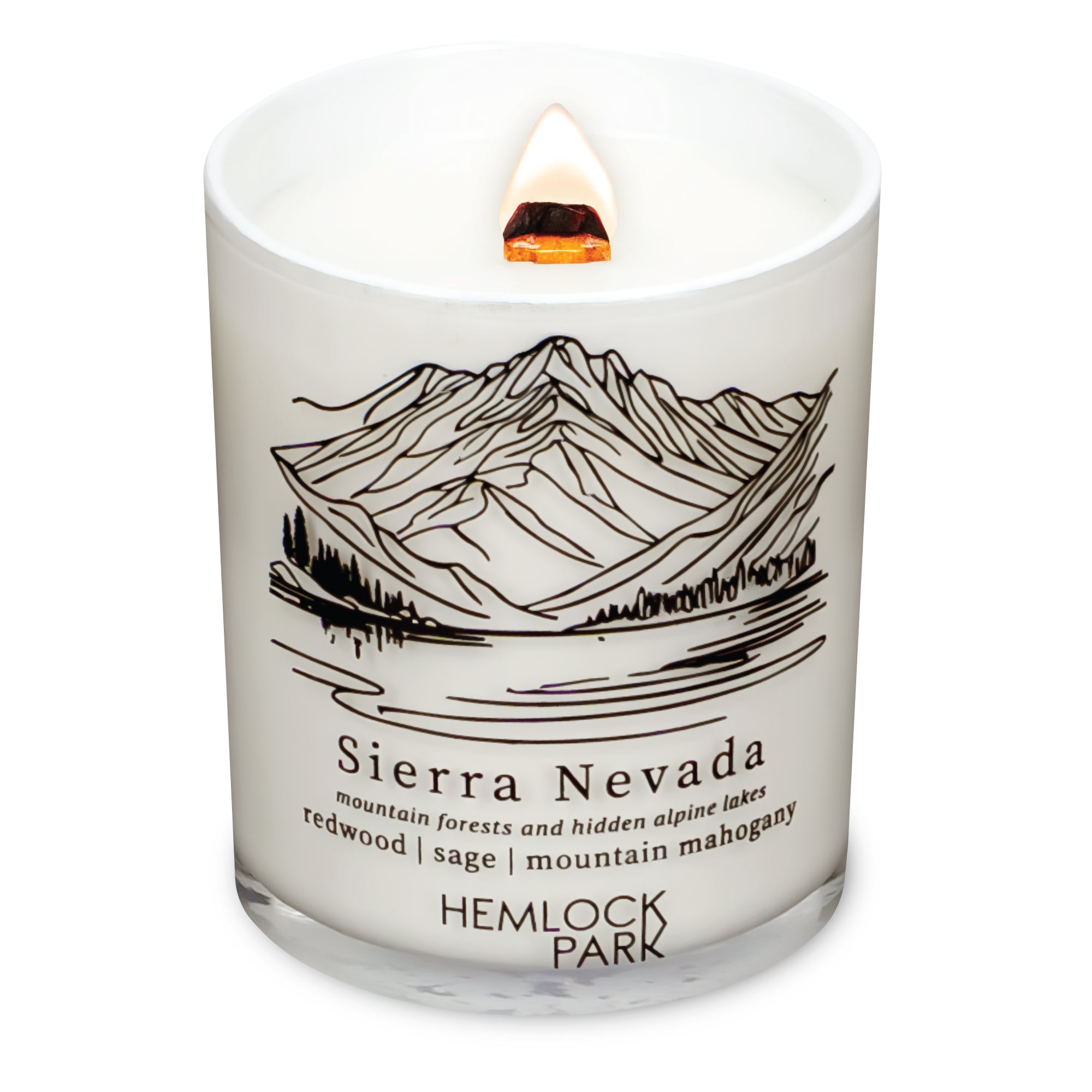 Sierra Nevada wood wick candle plant-based coconut wax Hemlock Park 7.2 oz