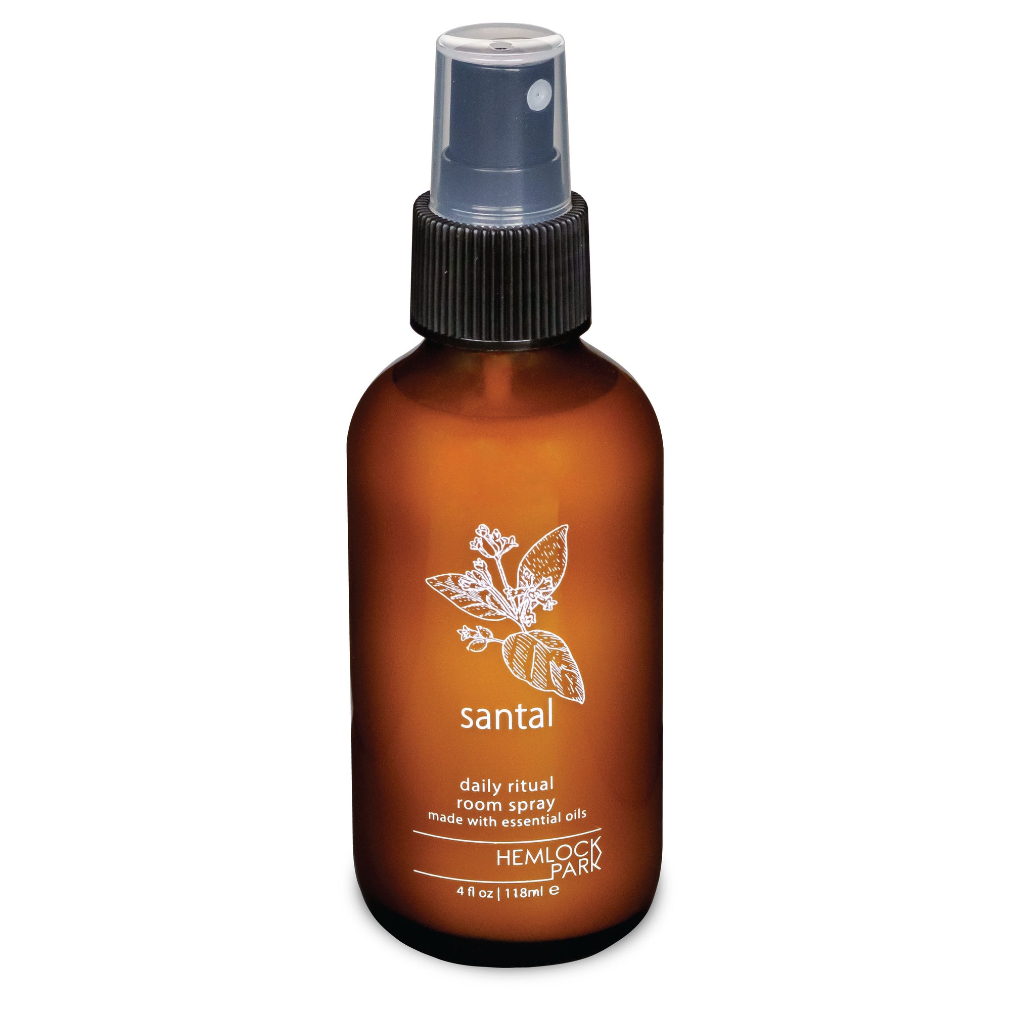 Santal room spray plant-based vegan Hemlock Park 4 oz