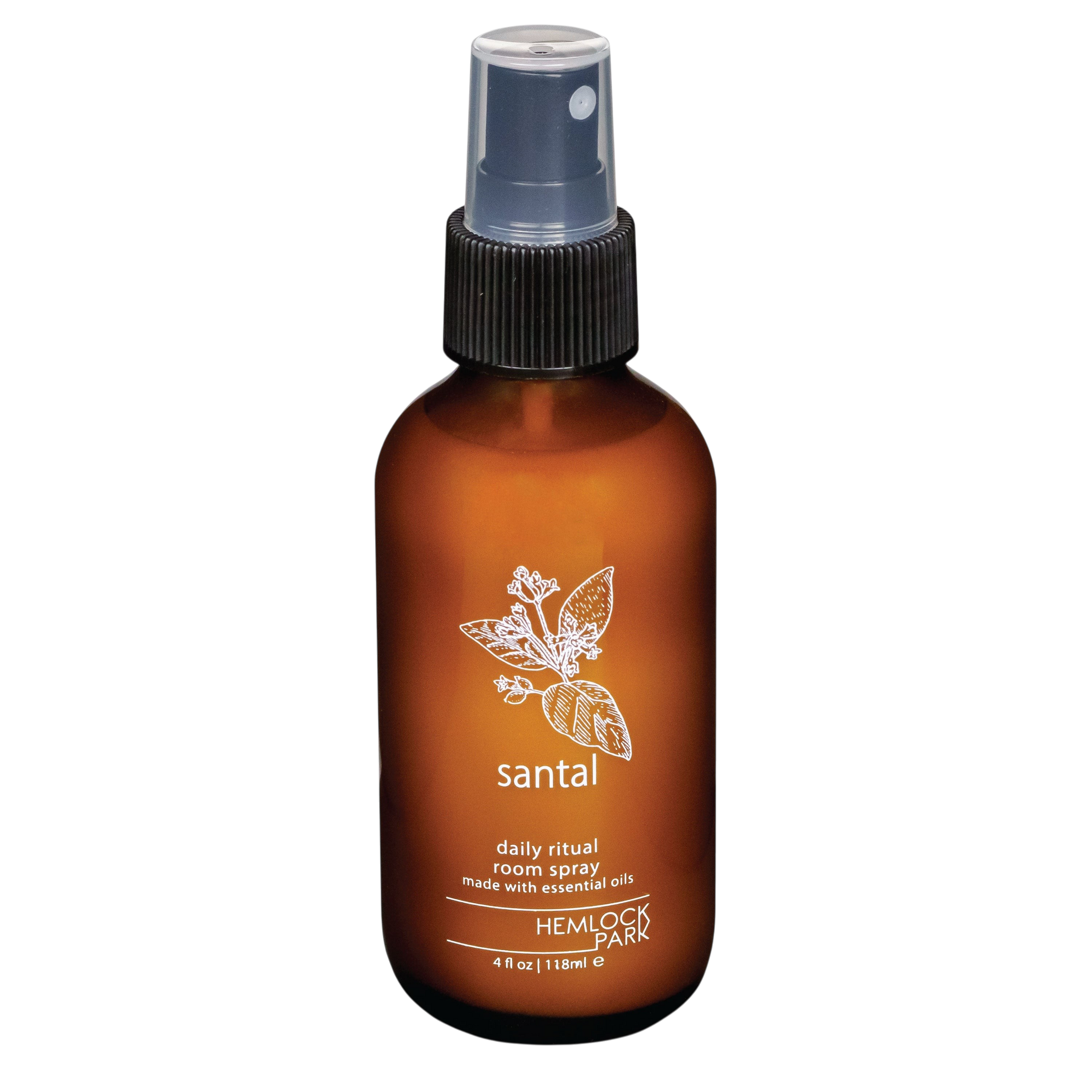 Santal room spray plant-based vegan Hemlock Park 4 oz