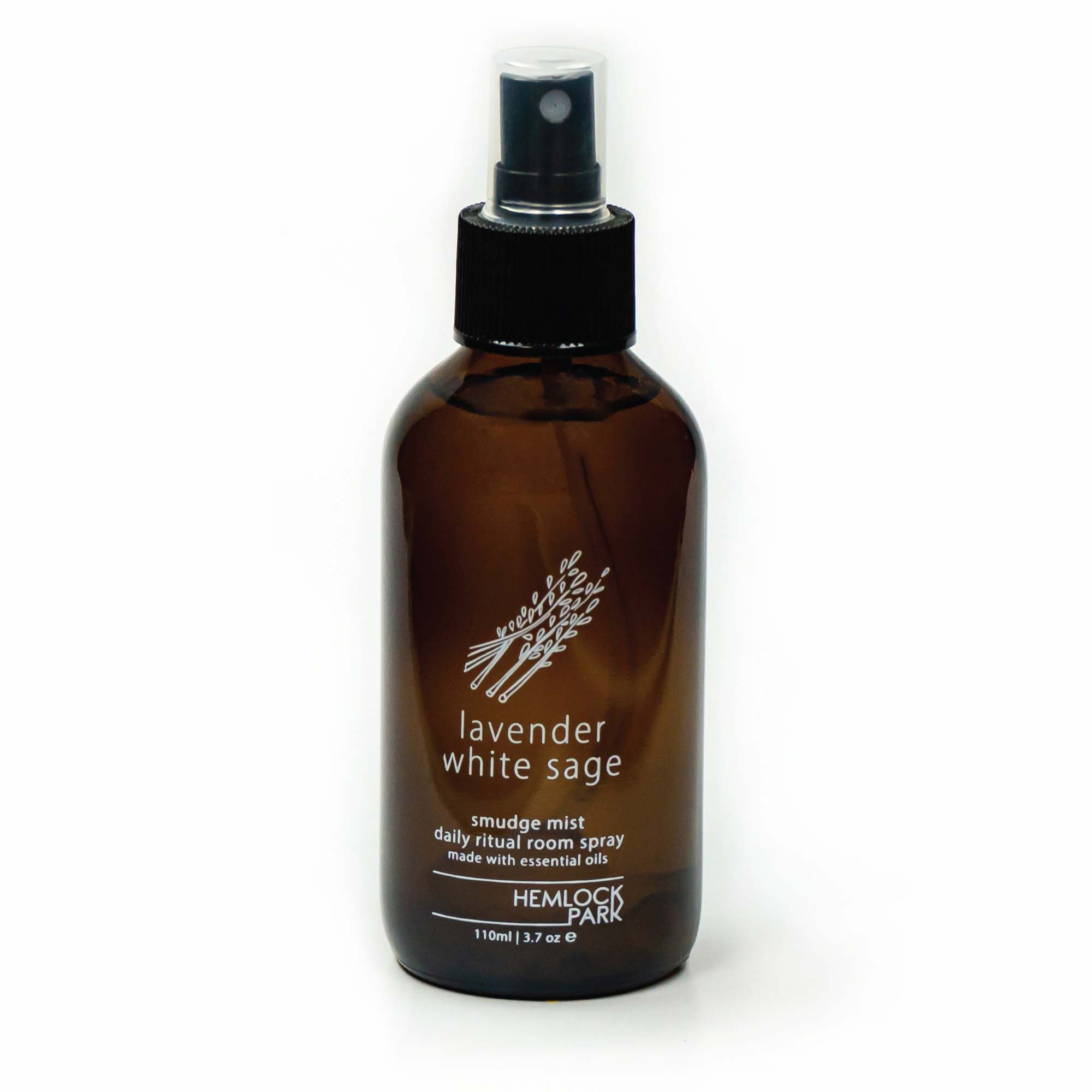 Lavender smudge mist room spray plant-based vegan Hemlock Park 4 oz