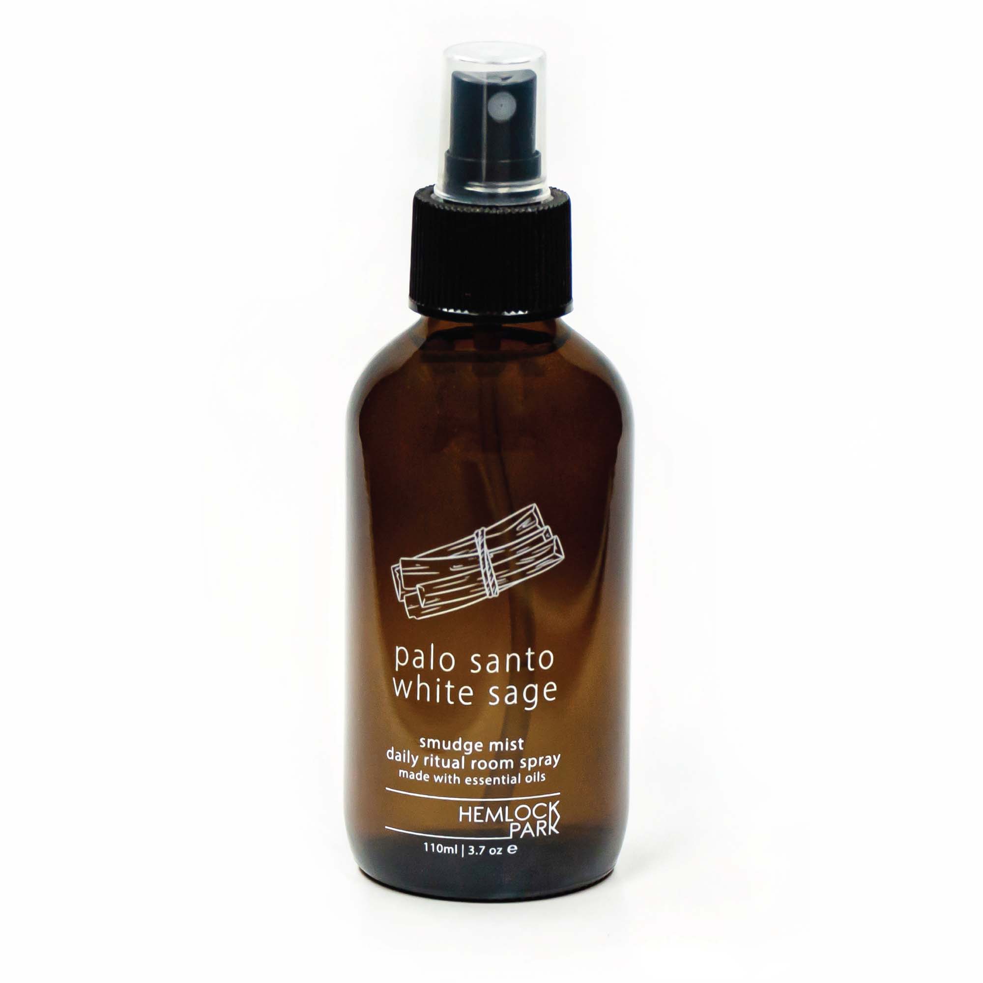 Palo Santo smudge mist room spray plant-based vegan Hemlock Park 4 oz