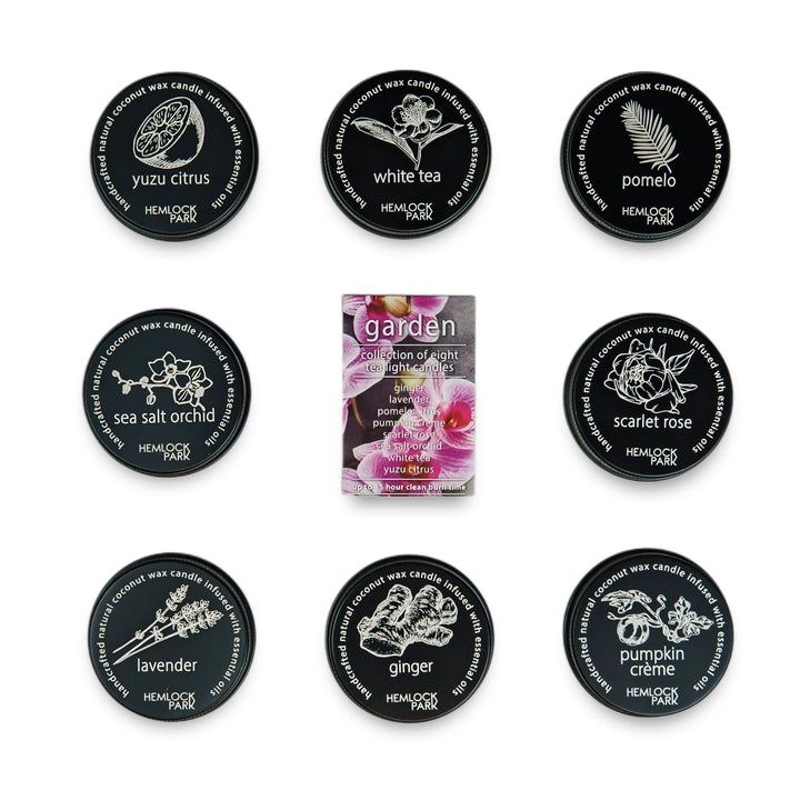 Garden Collection | Travel Size Tea Lights | Set of 8
