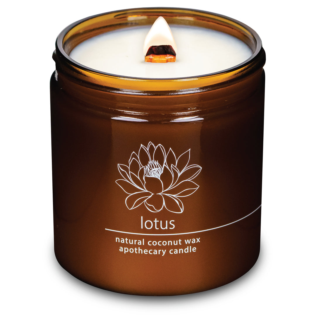 Lotus Flower | Wood Wick Candle with Natural Coconut Wax