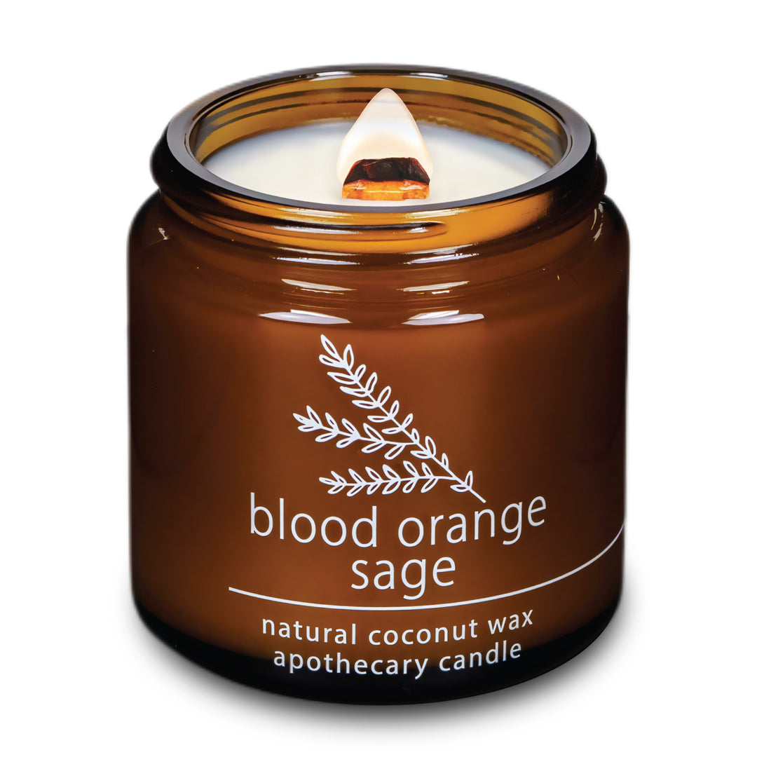 Blood Orange Sage | Wood Wick Candle with Natural Coconut Wax