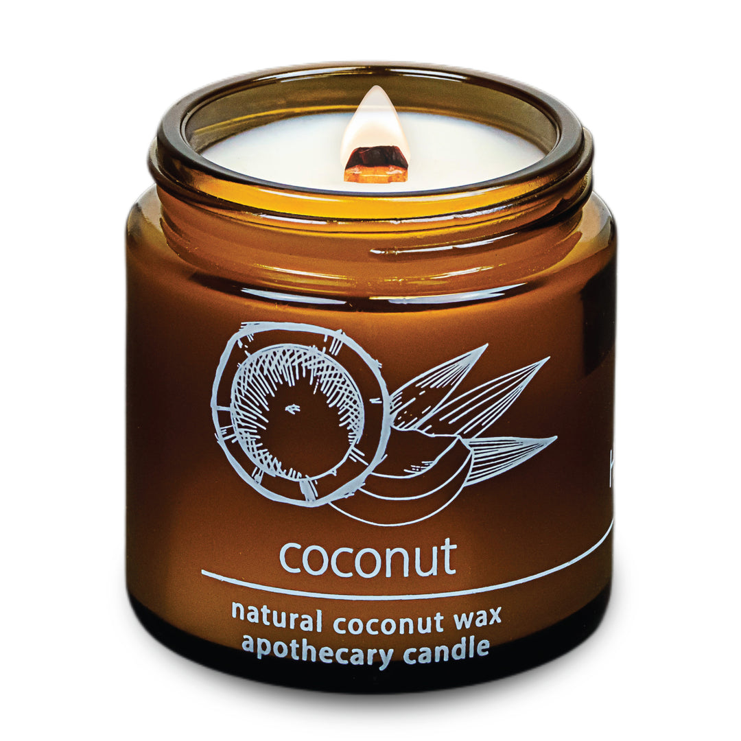 Coconut | Wood Wick Candle with Natural Coconut Wax