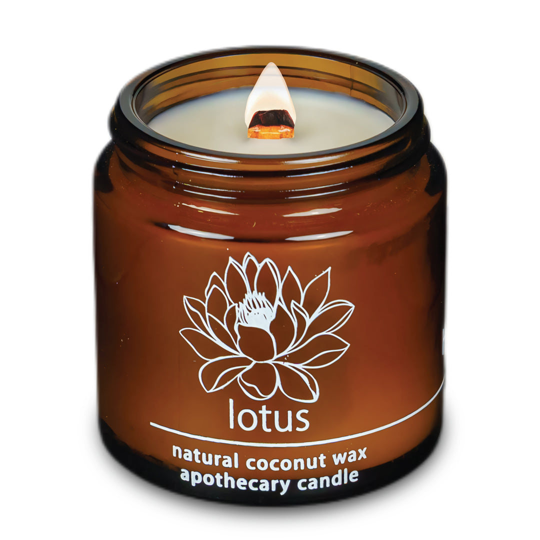 Lotus Flower | Wood Wick Candle with Natural Coconut Wax