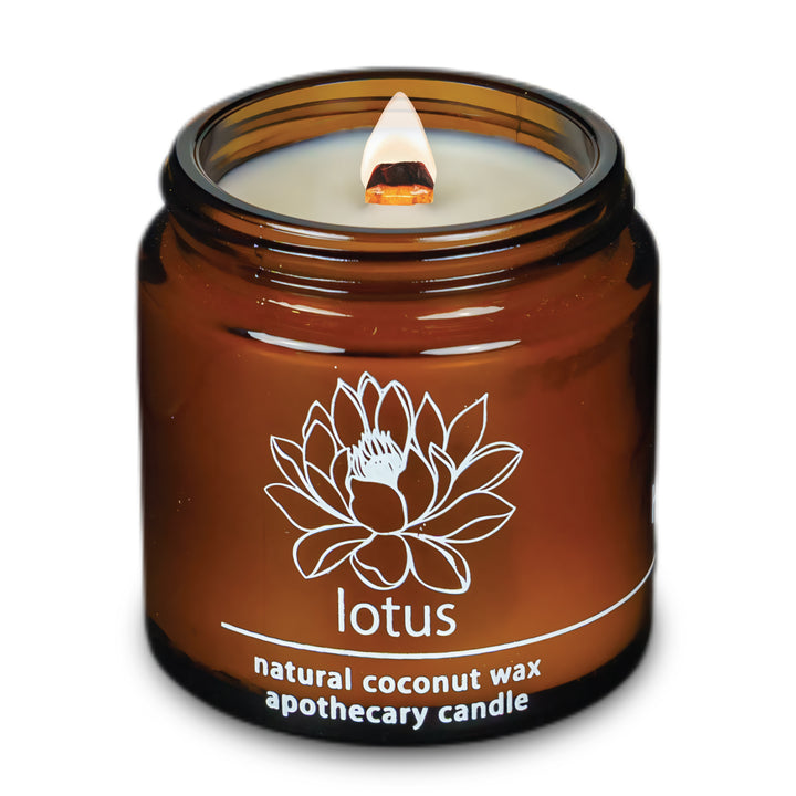 Lotus Flower | Wood Wick Candle with Natural Coconut Wax