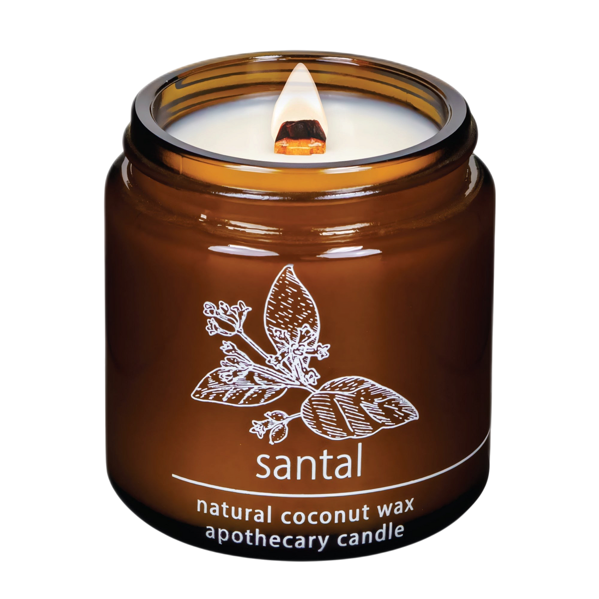 Santal wood wick candle plant-based coconut and apricot wax Hemlock Park 16 oz