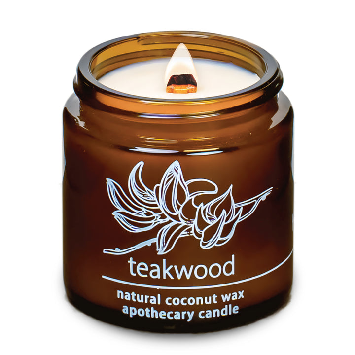 Teakwood | Wood Wick Candle with Natural Coconut Wax