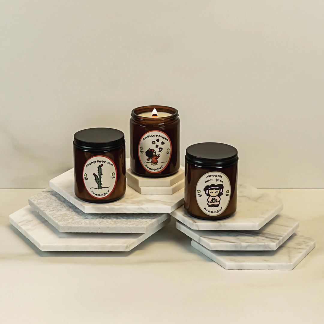 breadgirl x hemlock park collab candles
