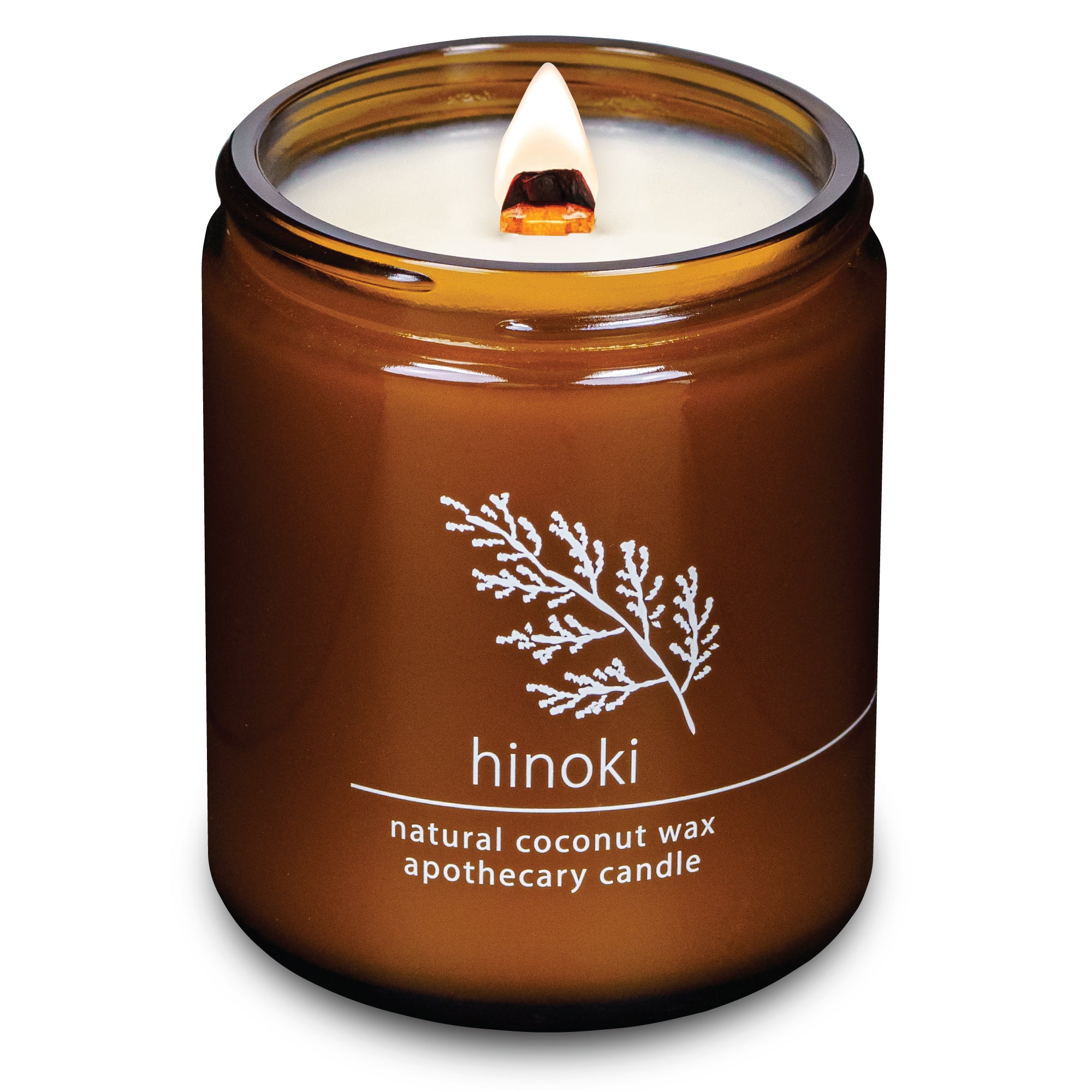 Hinoki Wood Wick Candle | Japanese Cedar Scent | Plant-Based
