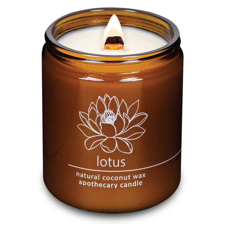 Lotus Flower | Wood Wick Candle with Natural Coconut Wax