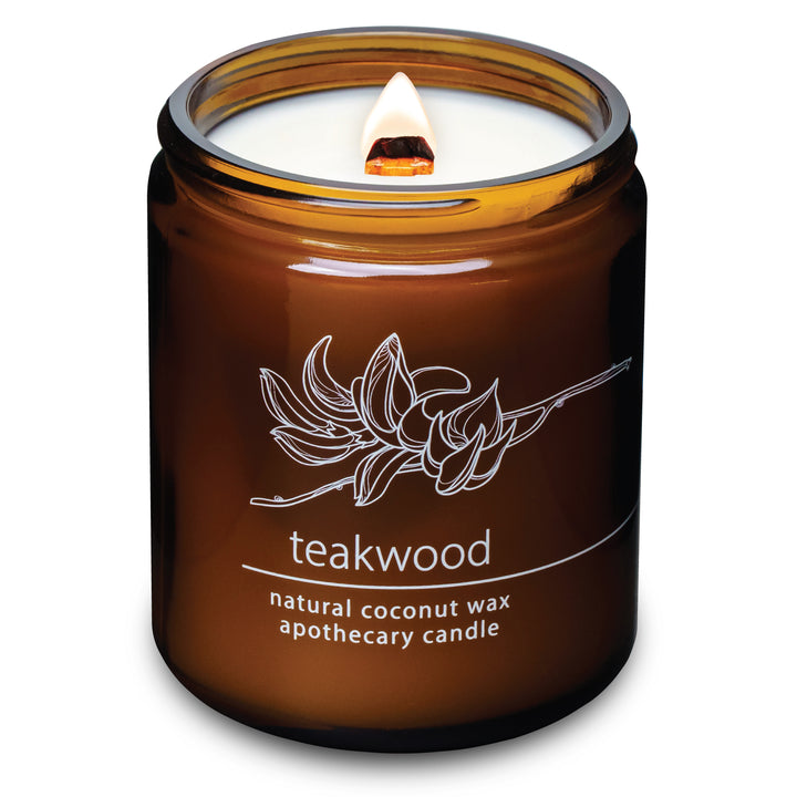 Teakwood | Wood Wick Candle with Natural Coconut Wax