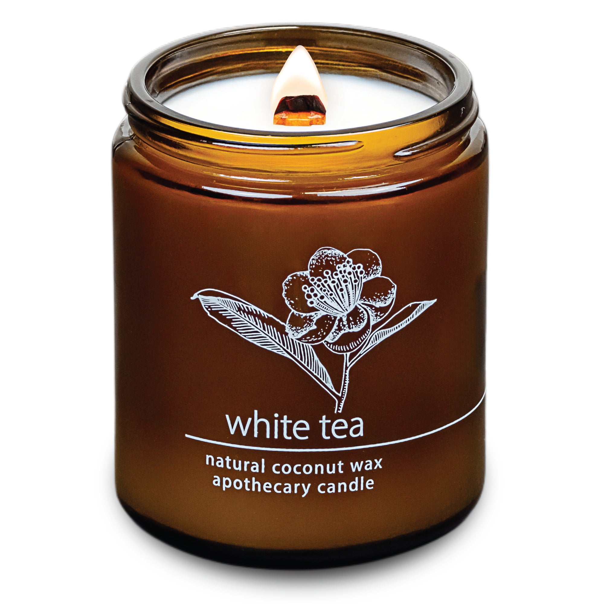 White Tea | Wood Wick Candle with Natural Coconut Wax - Hemlock Park