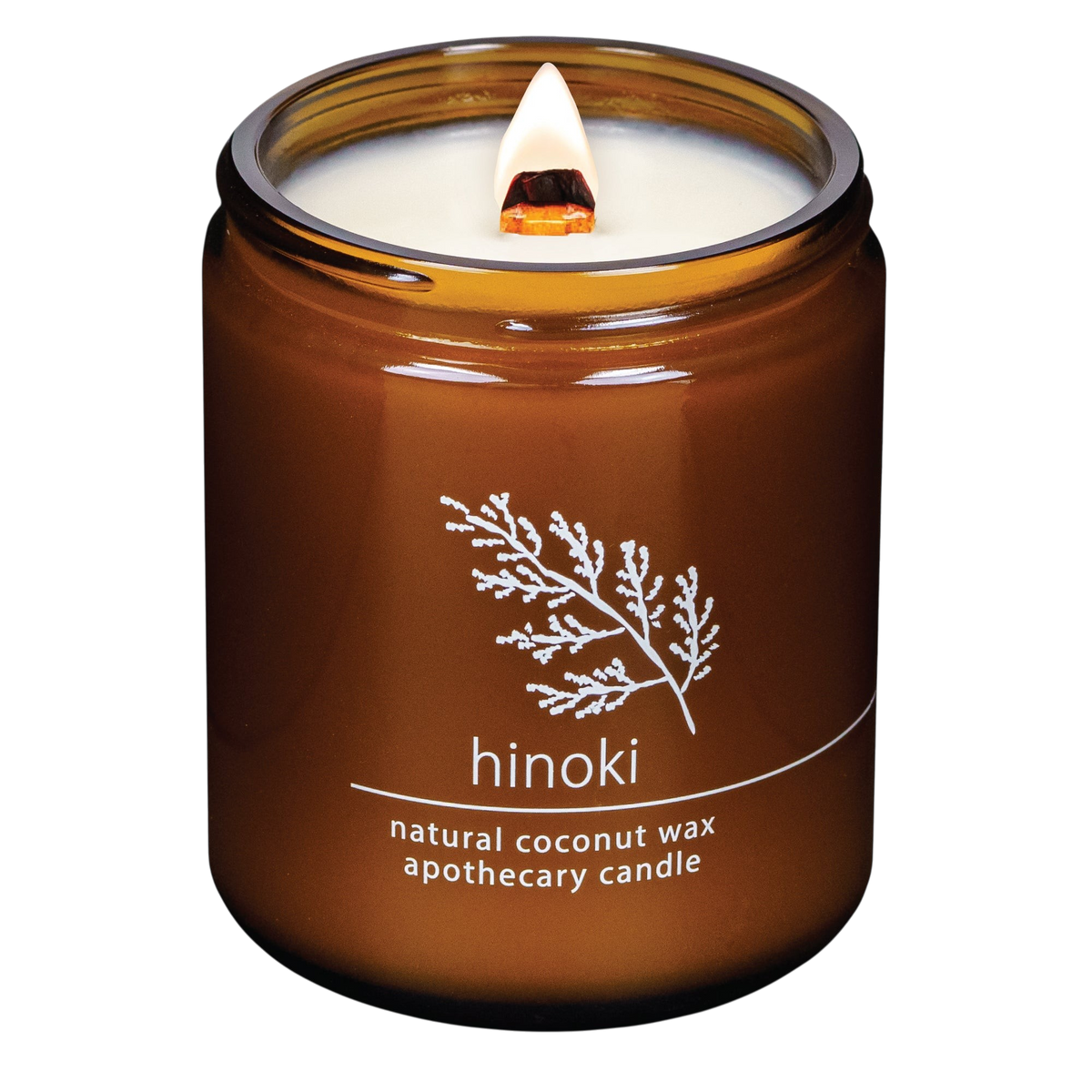 Hinoki Wood Wick Candle | Japanese Cedar Scent | Plant-Based