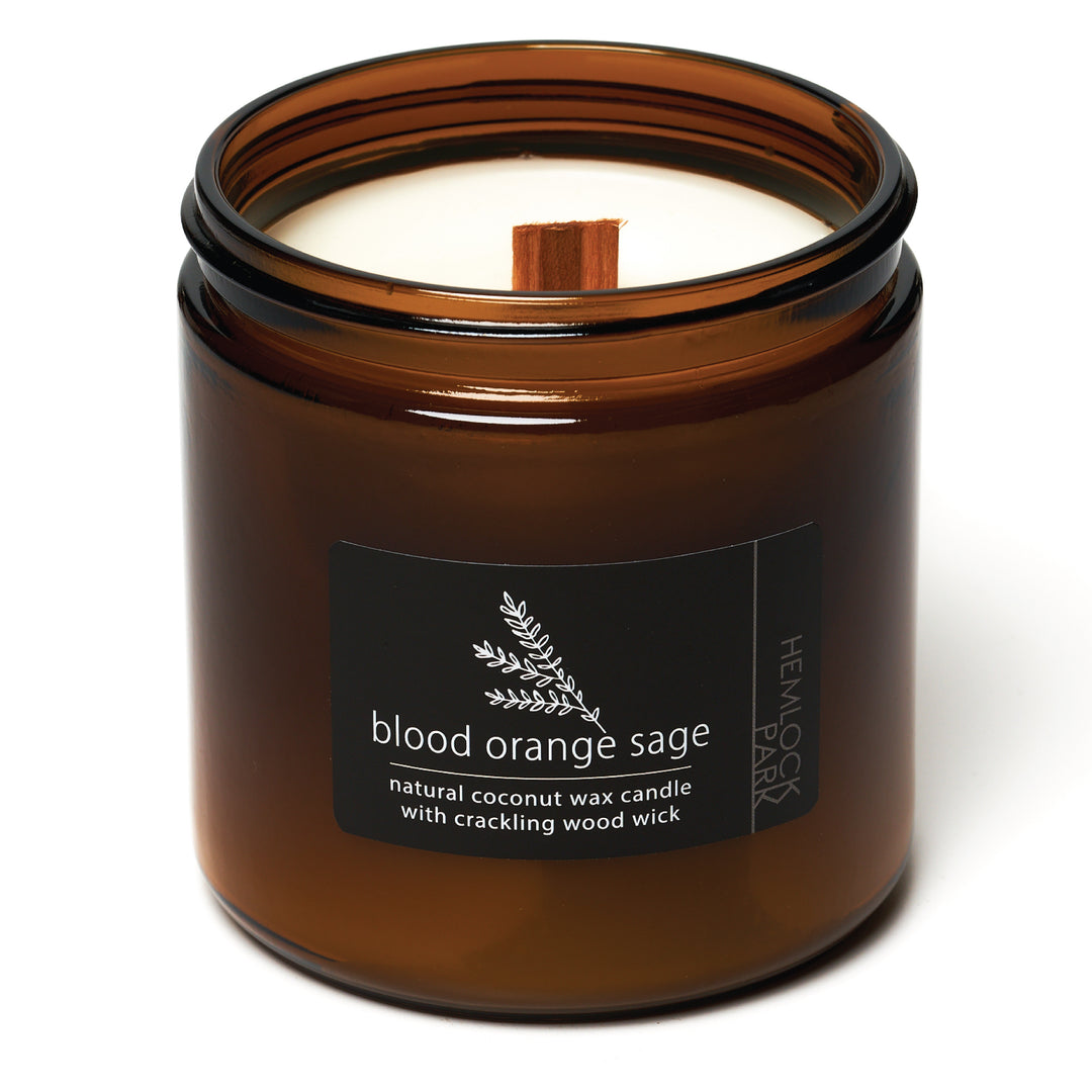Blood Orange Sage | Wood Wick Candle with Natural Coconut Wax
