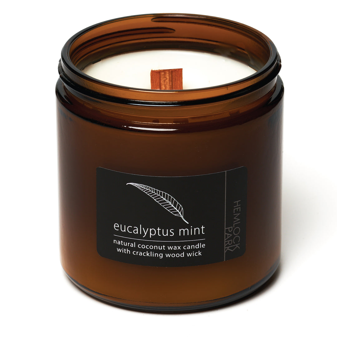 Eucalyptus Mint | Wood Wick Candle with Natural Coconut Wax