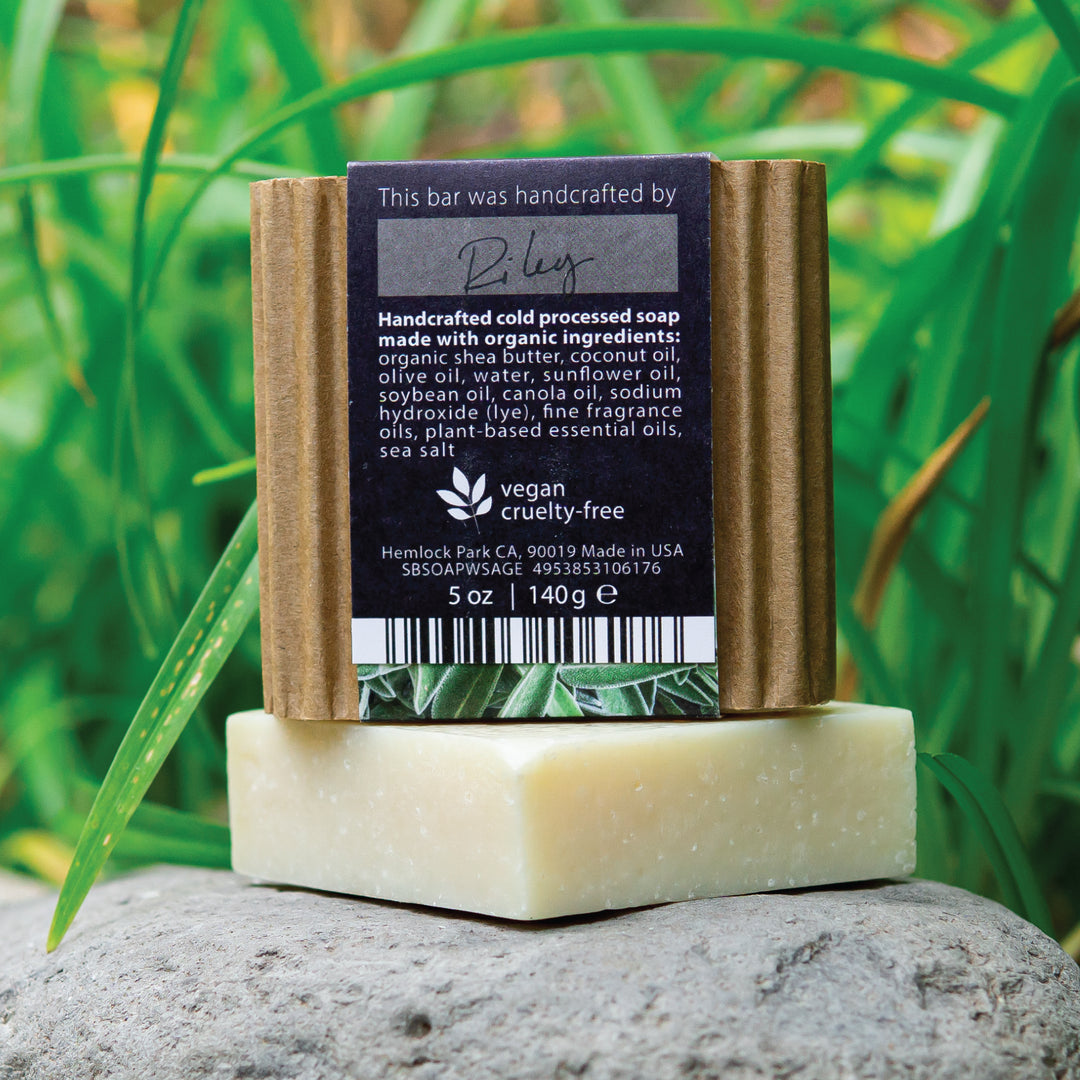 Organic Natural Vegan Soap Bar, Handmade Cold Process Hand & Body