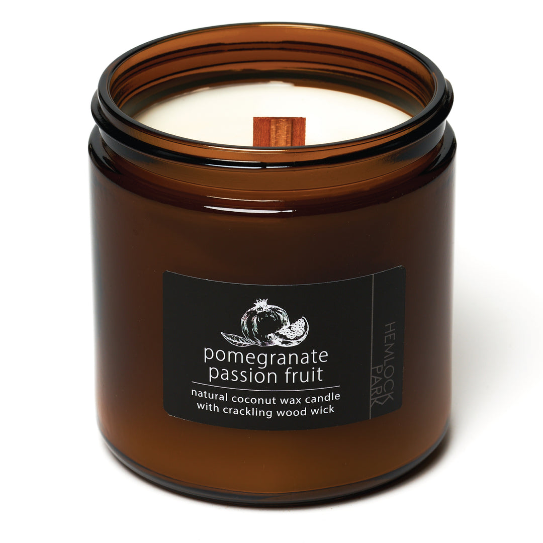 Pomegranate Passion Fruit | Wood Wick Candle with Natural Coconut Wax