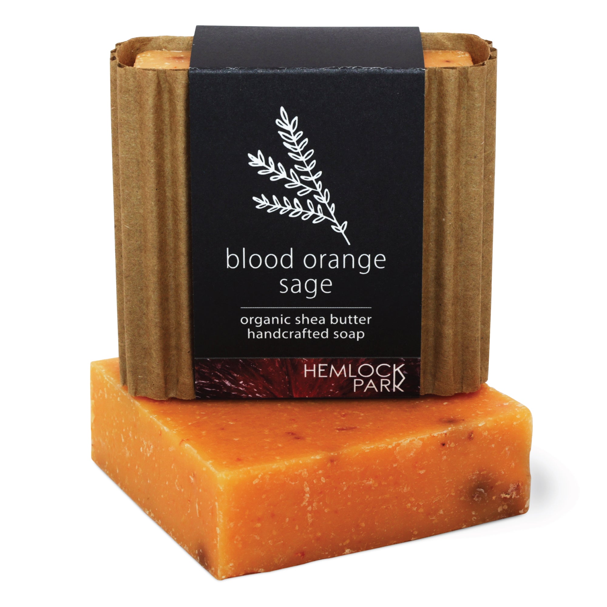 Blood Orange Sage bar soap set 3 pack shea butter plant-based Hemlock Park