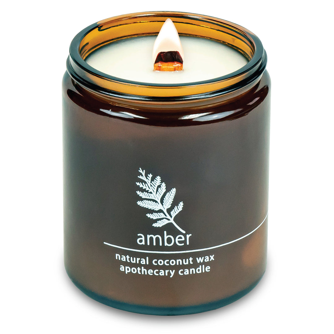 Amber | Wood Wick Candle with Natural Coconut Wax