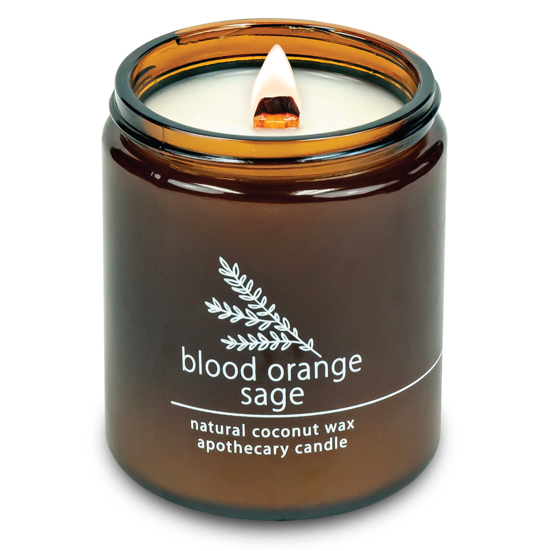 Blood Orange Sage | Wood Wick Candle with Natural Coconut Wax
