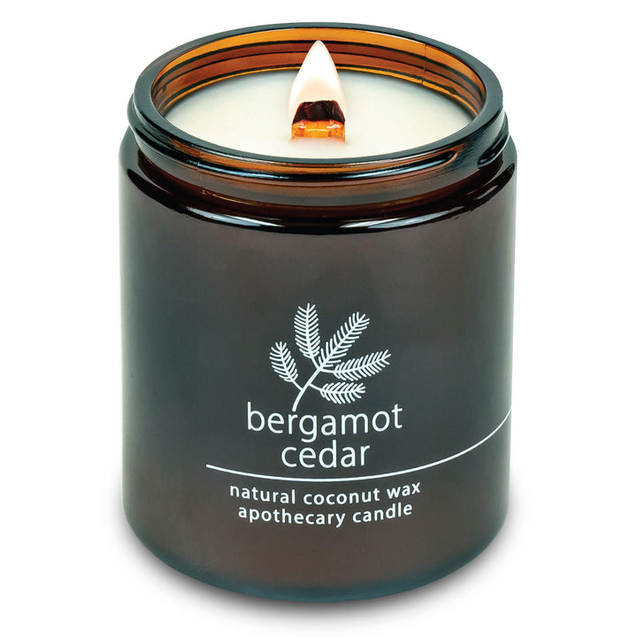 Bergamot Cedar | Wood Wick Candle with Natural Coconut Wax
