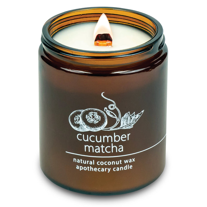 Cucumber Matcha | Wood Wick Candle with Natural Coconut Wax