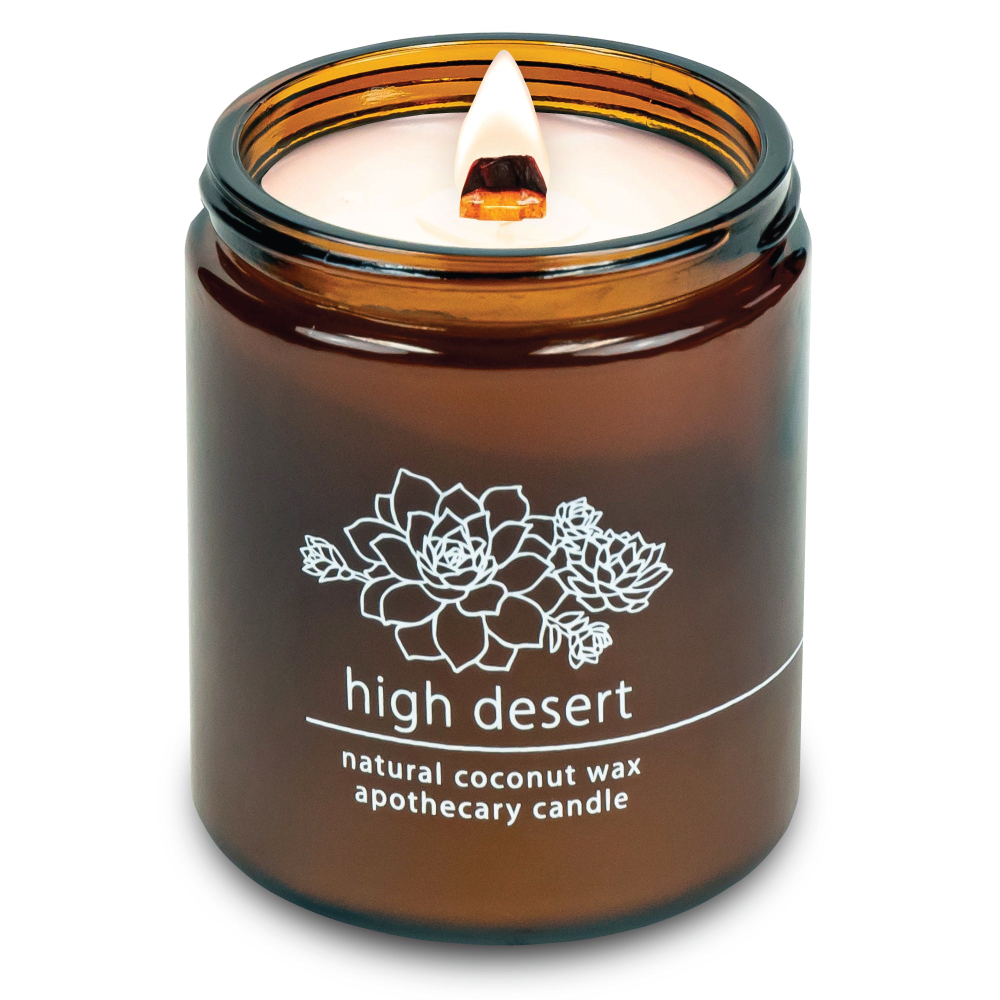 High Desert wood wick candle plant-based coconut wax Hemlock Park 8 oz
